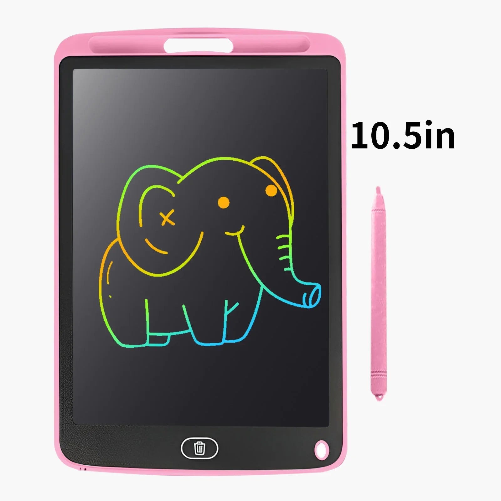 Tablette à dessin avec des motifs colorés affichés
