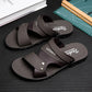 Sandales sport homme avec double bride contrastée vue de côté