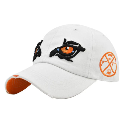 Casquette blanche sur fond neutre, vue de dessus