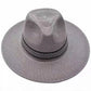 Détail du bord plat du chapeau Panama en paille