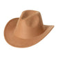 Chapeau cowboy gris avec bordure large et élégante