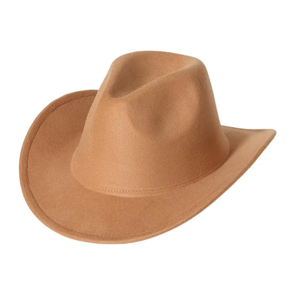 Chapeau cowboy gris avec bordure large et élégante