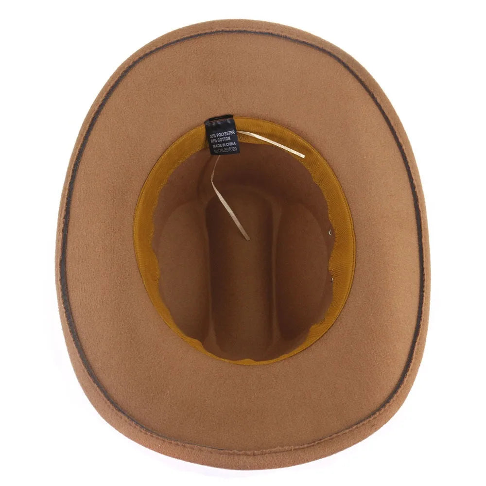 Chapeau de cowboy en feutre, style Far West classique