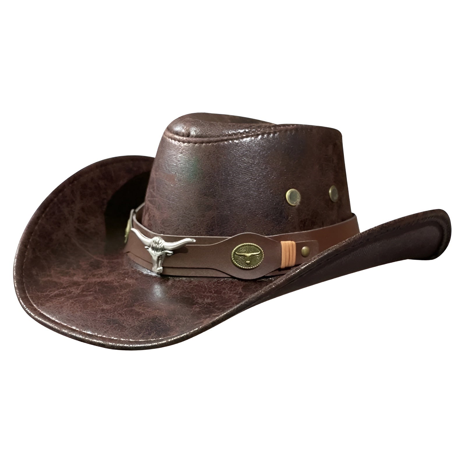 Chapeau cowboy en feutre de laine, style Far West authentique