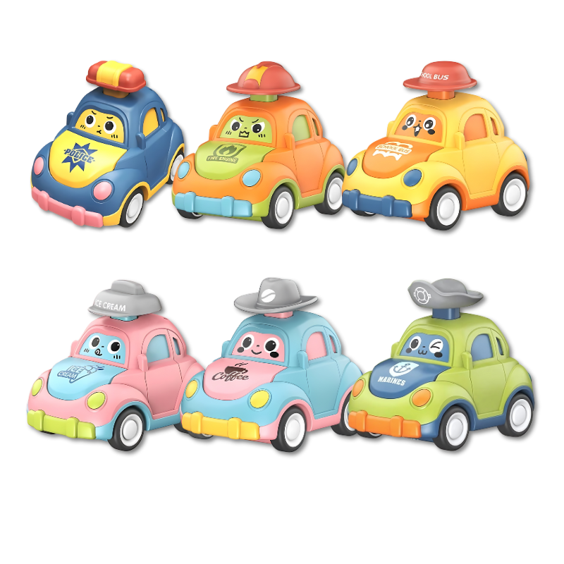 Ensemble de six voitures jouets pour enfants