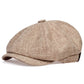 Casquette Gavroche grise avec texture en coton visible