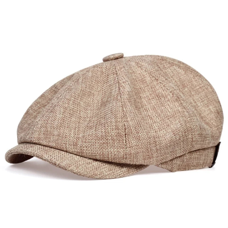 Casquette Gavroche grise avec texture en coton visible