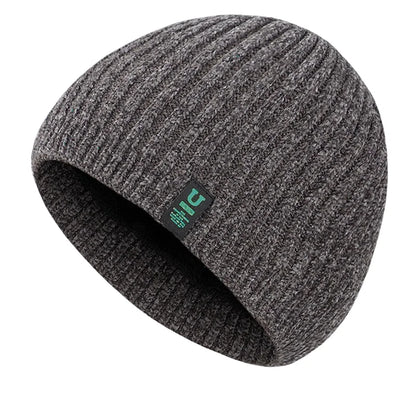 Bonnet en tricot marron avec doublure polaire