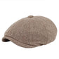 Vue arrière d'une casquette Gavroche en coton bleu marine