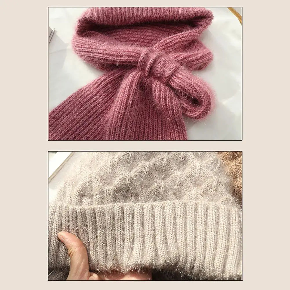 Gros plan sur la texture torsadée du bonnet chaud