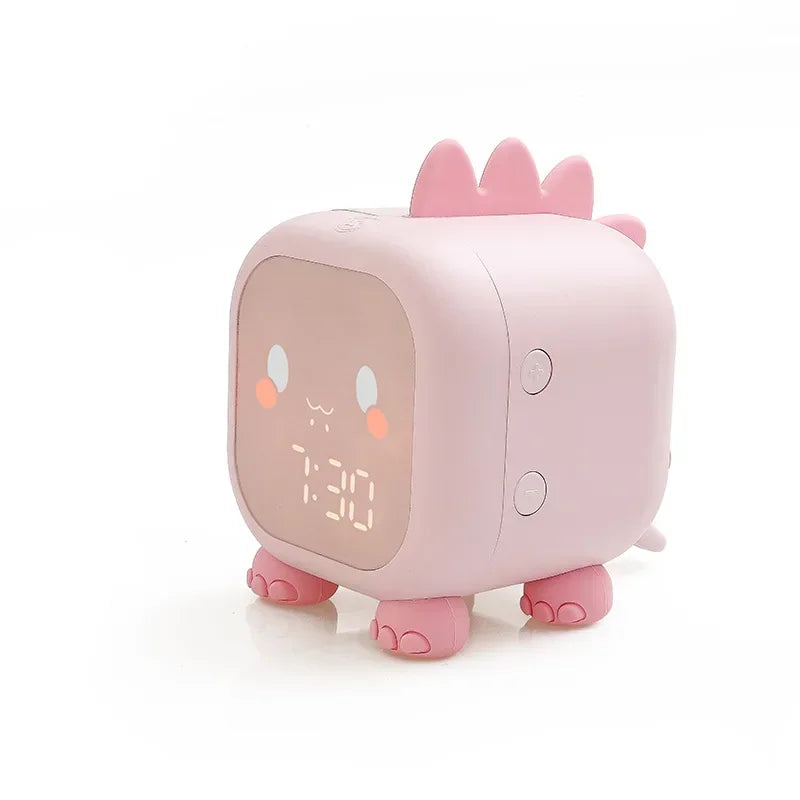 Réveil dinosaure vert avec câble USB pour recharge