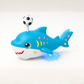 Voiture requin bleue avec lumières clignotantes et balle flottante