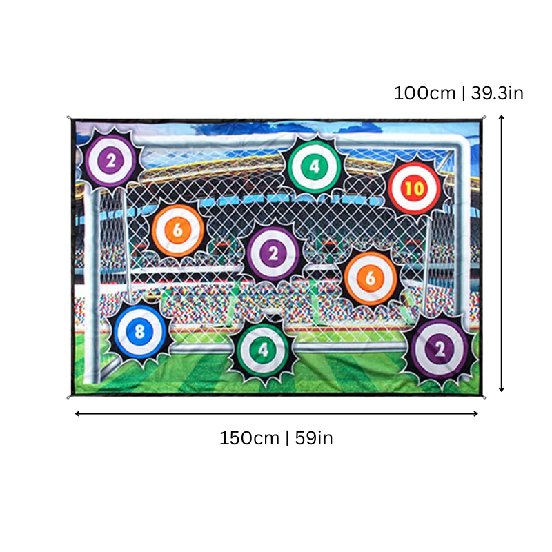 Dimensions du tapis de visée collant pour enfants