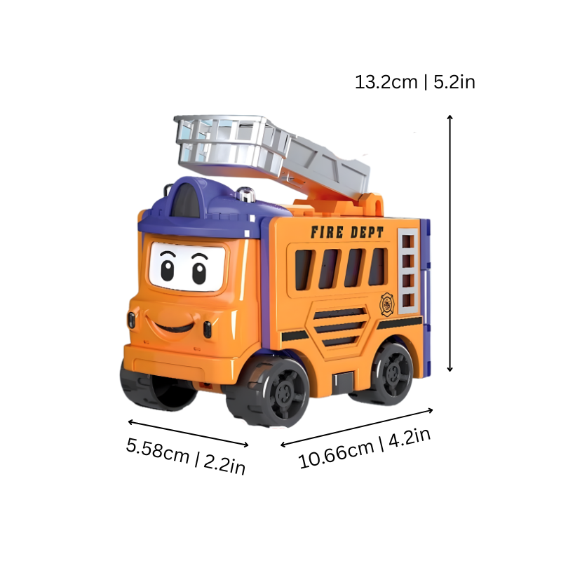 Dimensions des voitures transformables avec détails des tailles
