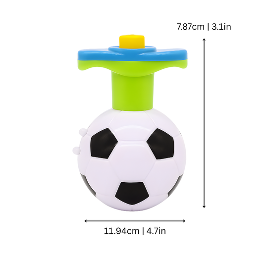 Dimensions de la balle anti-stress rotative avec lumières