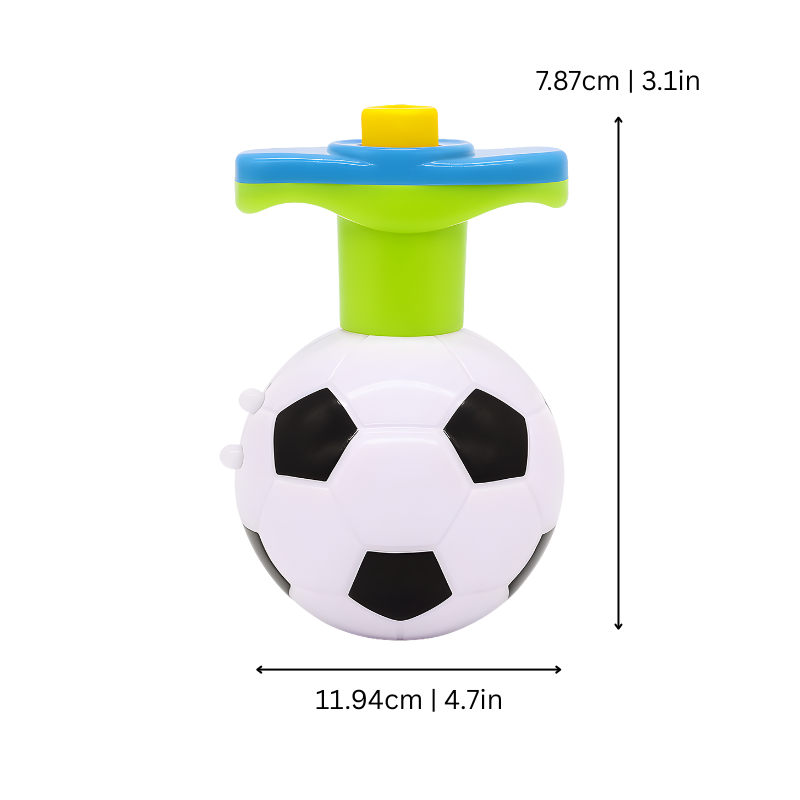 Dimensions de la balle anti-stress rotative avec lumières