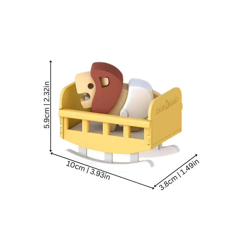 Dimensions des pièces du puzzle animal 3D