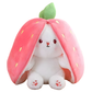 Jouet en peluche transformable en forme de fraise