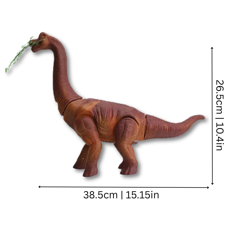 Dinosaure jouet avec projections de scènes préhistoriques