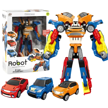 Version colorée du jouet transformable, détails du design