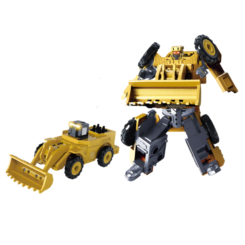 Chargeur jaune transformable en robot, en plastique ABS