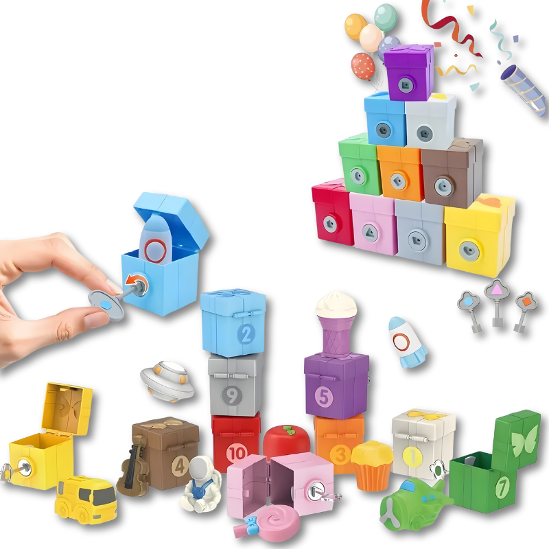 Scène de fête surprise avec jouets et accessoires festifs