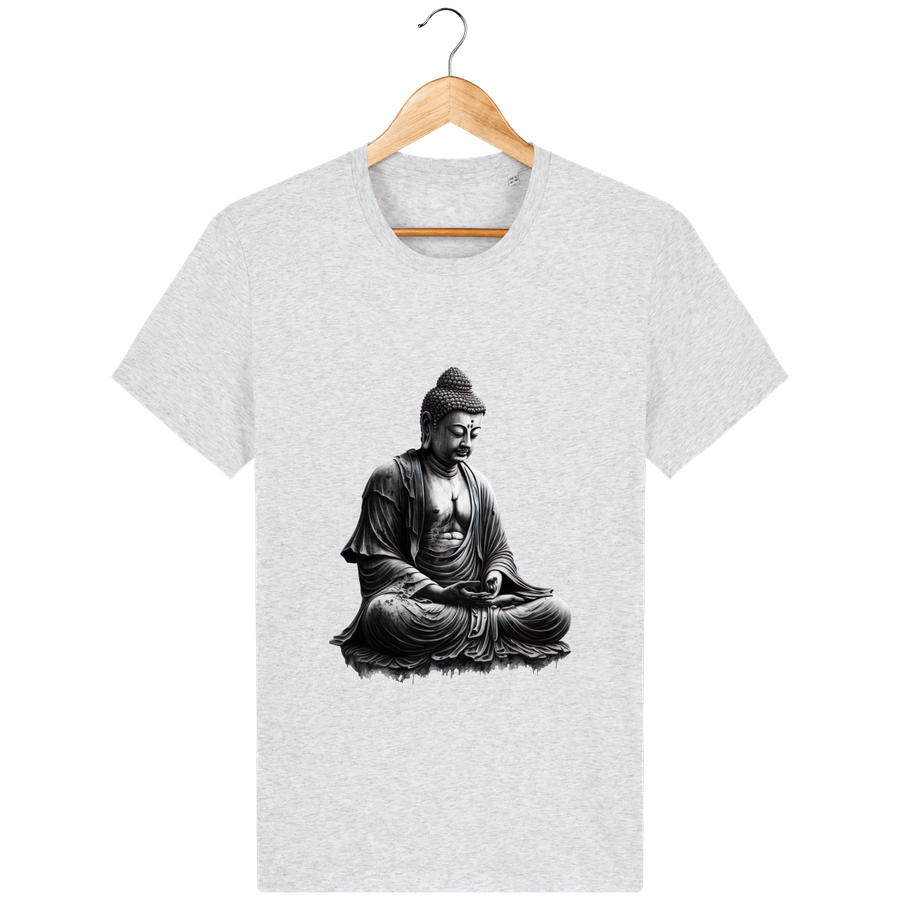 Détail de la texture douce du t-shirt en coton bio