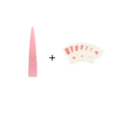 Ensemble complet de la Tour Rose sur une étagère