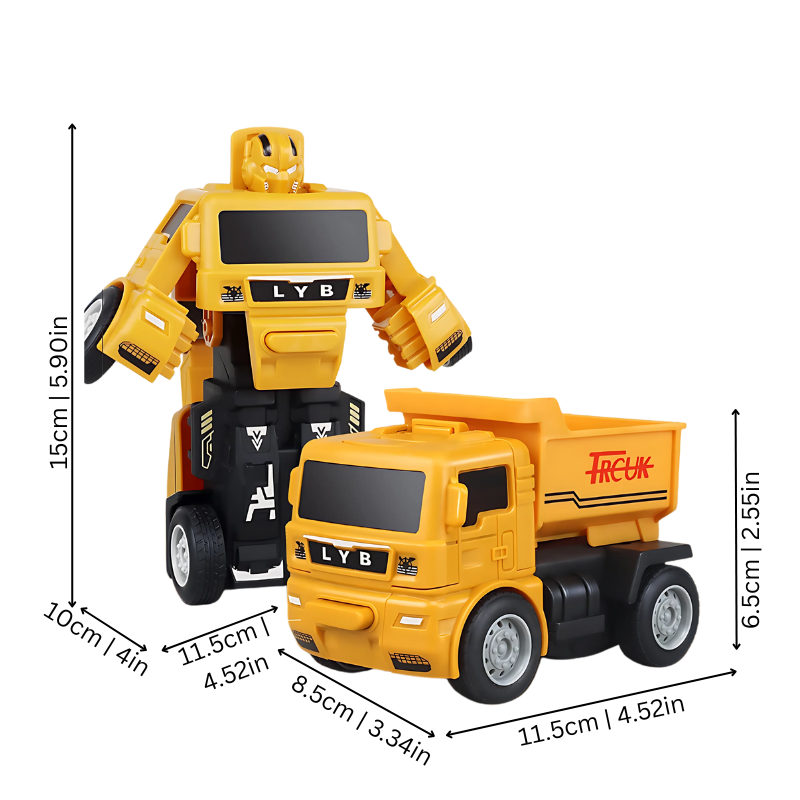 Comparaison des tailles des camions transformables
