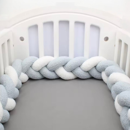 Tresse de lit bleu et blanc, rembourrage confortable