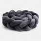 Tresse de lit gris foncé, texture velours