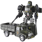 Camion noir en mode transformation