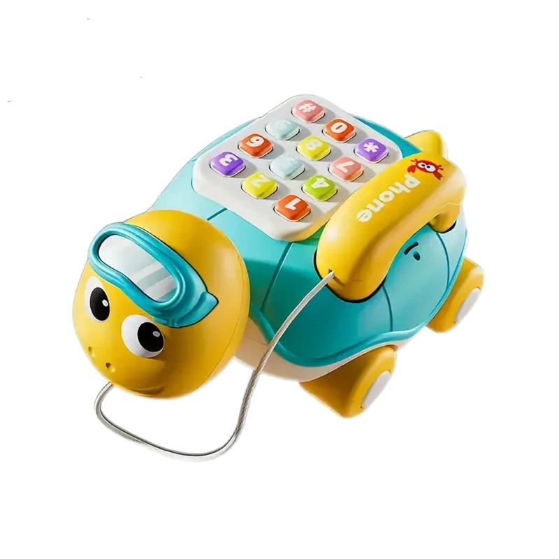 Tortue musicale en couleur turquoise pour stimulation sensorielle