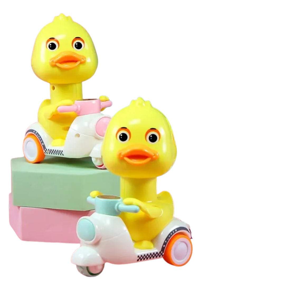 Gros plan sur les roues souples du jouet canard