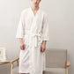 Peignoir homme kimono gaufré spa blanc