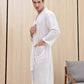 Peignoir homme kimono gaufré spa blanc