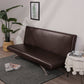 Housse de clic clac en similicuir beige sur canapé-lit