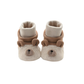 Chaussons-socquettes bébé en polaire couleur beige