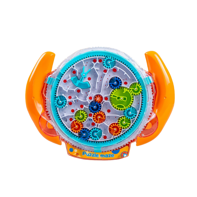 Puzzle en acrylique transparent, variante orange, design compact