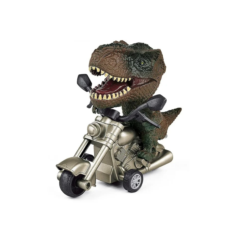 Version marron du jouet moto dinosaure robuste