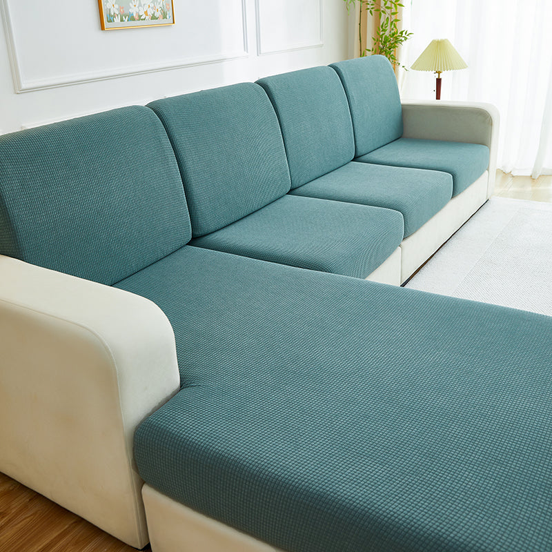 Gros plan sur le tissu Jacquard vert, texture visible