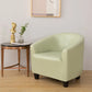 Housse verte en simili cuir sur fauteuil cabriolet
