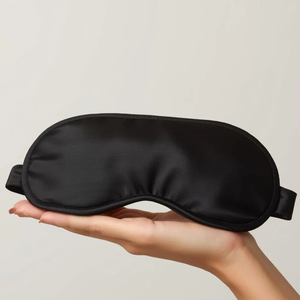 Masque de sommeil en soie avec bandeau élastique ajustable