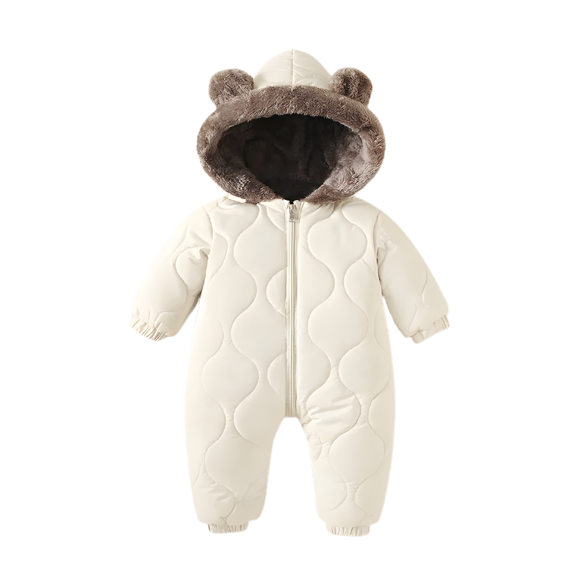 Combinaison blanche pour bébé, design intégral