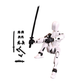 Figurine blanche en plastique ABS avec détails articulés