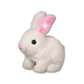 Lapin blanc interactif avec peluche soyeuse et oreilles lumineuses