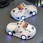 Chaussons voiture blancs avec semelle antidérapante