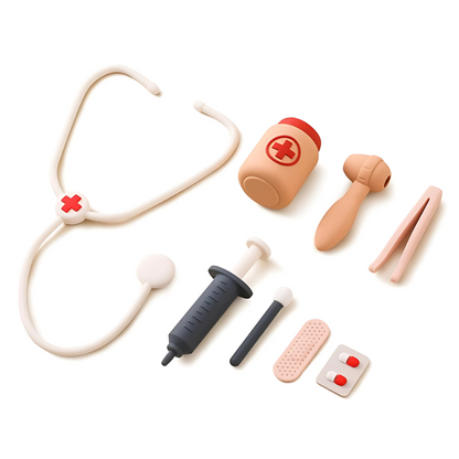 Ensemble de médecin blanc pour enfants avec accessoires