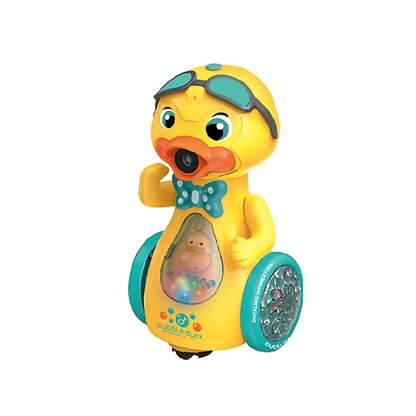 Canard jaune avec lumières LED et bulles