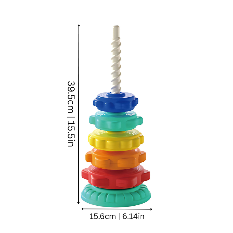 Rouages multicolores du jouet pour stimuler la logique
